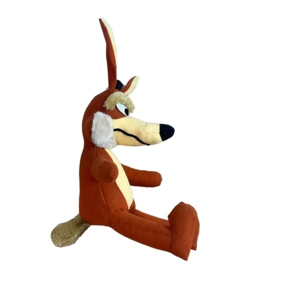 Vintage  Wile E Coyote (Genius) Plush Toy 1971 by Warner Bros 17” By Mighty Star - Picture 6 of 11